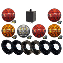 Land Rover Defender Traditional Coloured 95mm Rear NAS 6 LED Lamp/Light Upgrade Kit RDX/Wipac